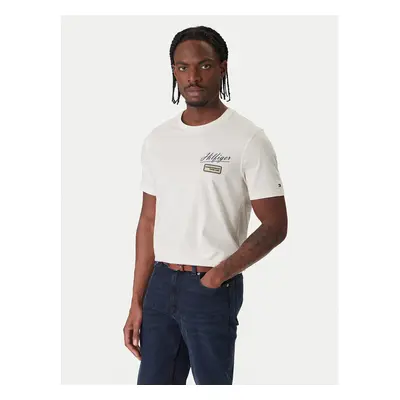 Tommy Hilfiger Póló Modern Ath Graphic MW0MW41471 Ekru Regular Fit