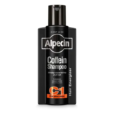 Alpecin Coffein Shampoo C1 Black Edition sampon férfiaknak koffein kivonattal hajnövesztést serkentő 375 ml