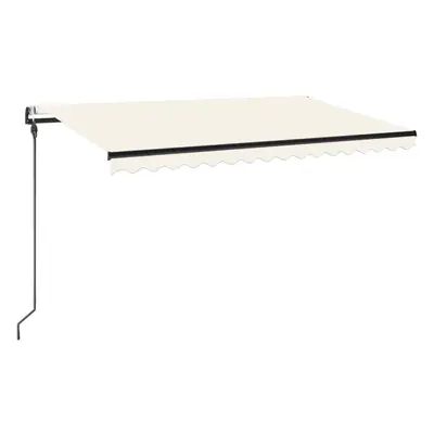 vidaXL krémszínű automata szélérzékelős és LED-es napellenző 450x300cm