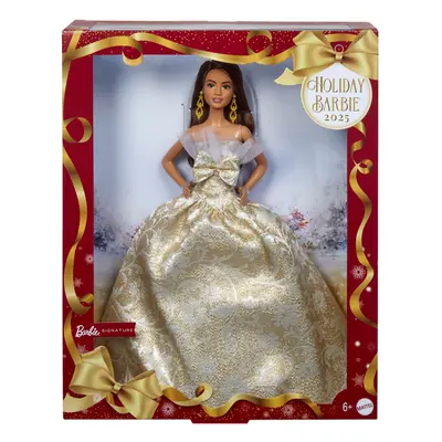 Mattel Barbie Karácsonyi baba barna 2025