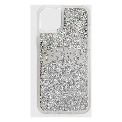 DKNY Liquid Glitter Big Logo Apple iPhone 15 Plus / 14 Plus hátlap tok, fekete, DKHCP15MLBNAEK