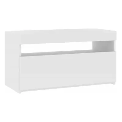 vidaXL fehér TV-szekrény LED-világítással 75 x 35 x 40 cm