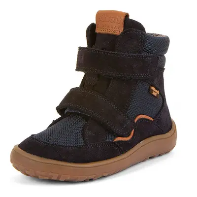 Froddo fiú téli barefoot cipő TEX WINTER TL Dark Blue G3160247-T | bokáig érő gyerekcipő tépőzárral | bőr cipő membránnal és rug