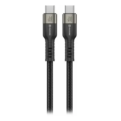 Swissten adatkábel USB-C - USB-C, 240W, 0,5 m, fekete