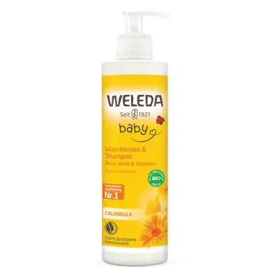 Weleda Bio körömvirágos natúr baba tusfürdő és sampon 400ml