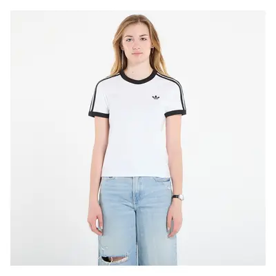 Póló adidas 3 Stripes Slim T-Shirt White/ Black M