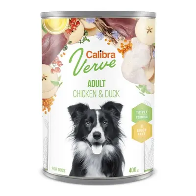 CALIBRA Dog Verve GF Adult Chicken & Duck 400 g gabonamentes nedves táplálék csirkével és kacsával kutyák számára