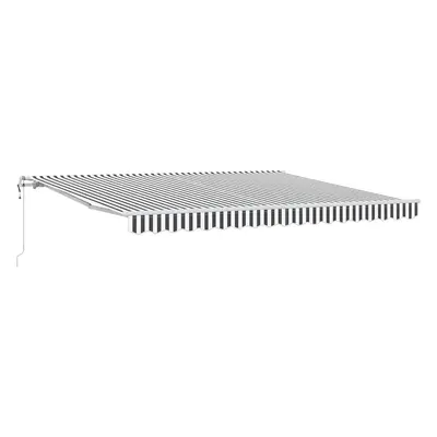 vidaXL antracitszürke-fehér automata kihúzható napellenző 400 x 300 cm