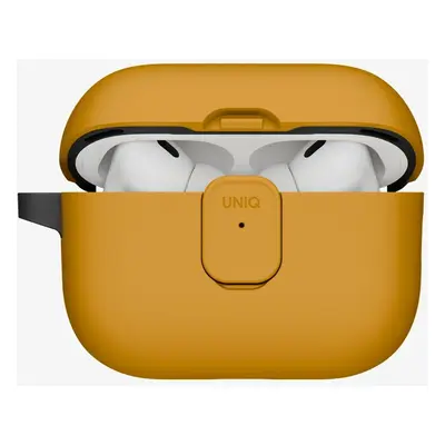 Uniq Clyde Apple AirPods Pro 3 tok karabinerrel, sárga-szürke