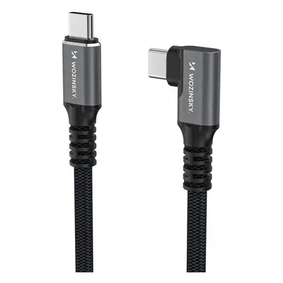 Wozinsky szögkábel WPS3-UY41S Usb-c Thunderbolt 4 240W 1m 4K fekete
