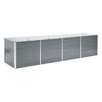vidaXL szürke horganyzott acél kerti magaságyás 320 x 80 x 77 cm