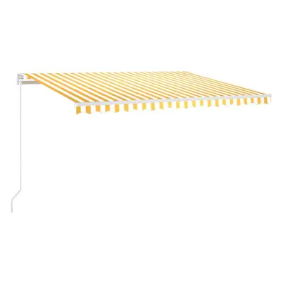 vidaXL sárga és fehér automata napellenző 450 x 300 cm
