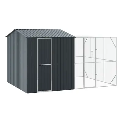 vidaXL Madár kalitka Antracit 425 x 304 x 247 cm Horganyzott acél