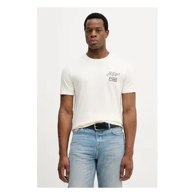Tommy Hilfiger Póló Modern Ath Graphic MW0MW41471 Ekru Regular Fit