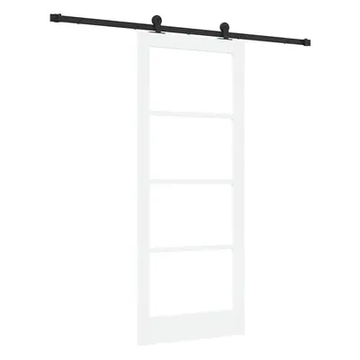 vidaXL Csúszó ajtó ORKDAL Fehér és fekete 83 x 202 cm