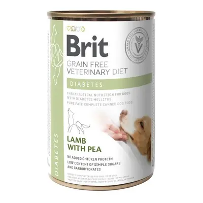 BRIT Veterinary Diet Diabetes Lamb&Pea nedves kutyaeledel 400g