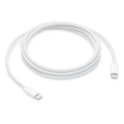 USB Type-C töltő- és adatkábel, USB Type-C, 200 cm, 240W, gyorstöltés, PD, cipőfűző minta, Apple, fehér, gyári