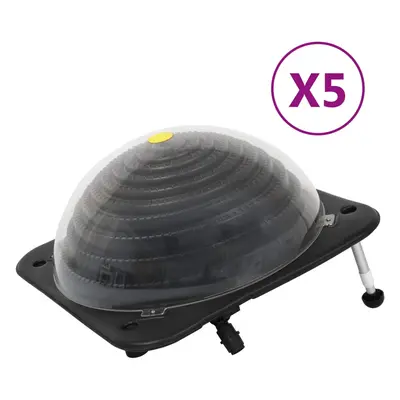 vidaXL 5 db HDPE és alumínium napelemes medencefűtő 75 x 75 x 36 cm