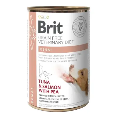 BRIT Veterinary Diet Renal Tuna&Salmon&Pea nedves kutyaeledel 400g