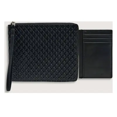 Ajándék szett Calvin Klein Zip Pouch + Cardcase Giftset LV04D0003G Fekete