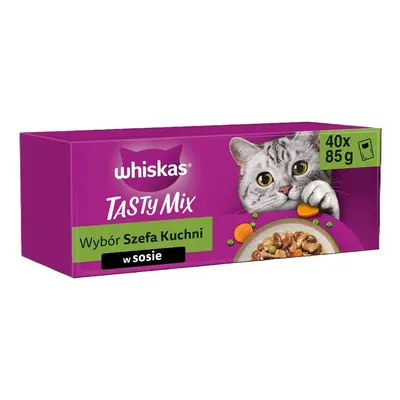 WHISKAS Adult Tasty Mix Séf választása 40x85 g nedves teljes értékű táplálék felnőtt macskák szá