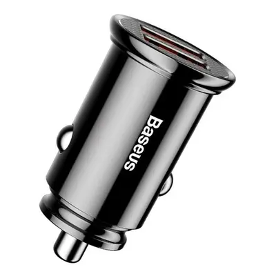 Baseus autós gyorstöltő 2xUSB QC3.0 30W fekete
