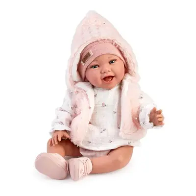 Guca 10284 Olívia - teherbíró élethű baba puha textil testtel - 42 cm