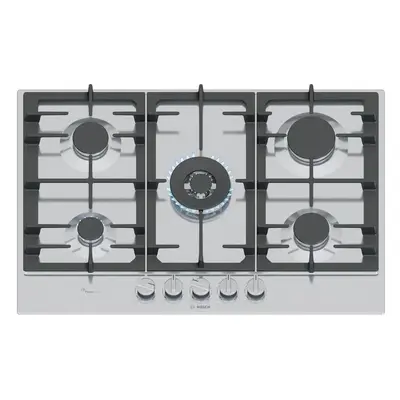 Bosch Serie 6, Gáz főzőlap, 75 cm, Nemesacél, PCQ7A5I90