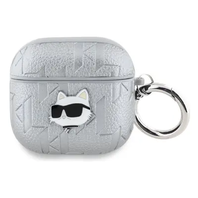Karl Lagerfeld Monogram Choupette Head Apple AirPods 4 tok, ezüst