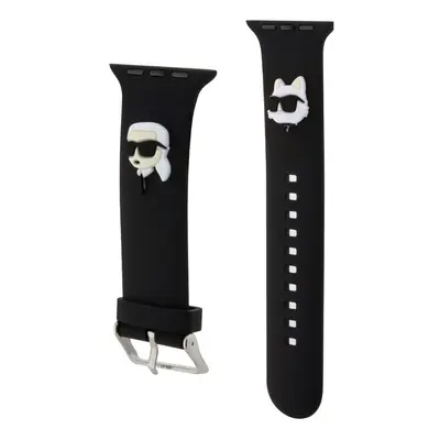 Karl Lagerfeld Karl and Choupette Head NFT Apple Watch 38/40/41mm szíj, fekete