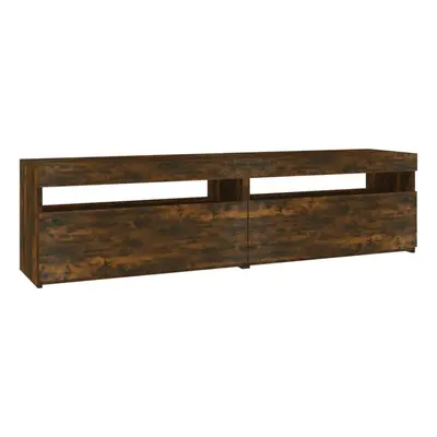 vidaXL 2 db füstös tölgy színű TV-szekrény LED-ekkel 75 x 35 x 40 cm