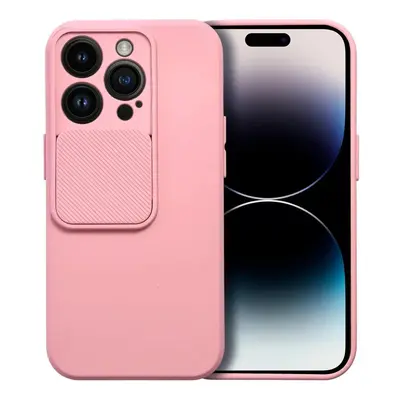 Slide Apple iPhone 11 Pro, kameravédős szilikon tok, rózsaszín