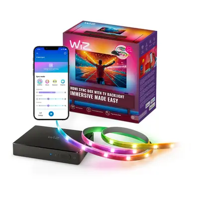 Rgbic Led szalag 75"-85" Tv monitorhoz Hdmi Sync Box Wi-Fi WiZ