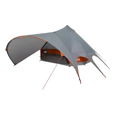 vidaXL Teepee Sátor 7 Személyes Szürke és narancs 600 x 600 x 347 cm