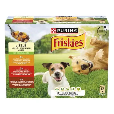 Friskies válogatás nedves kutyaeledel aszpikban 4 x 85 g