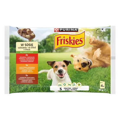 Friskies Szószos válogatás nedves kutyaeledel (4x85g)
