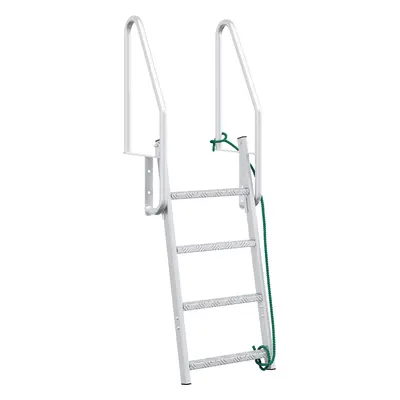 vidaXL 4 lépcsős stég létra Ezüst 58 x 77 x 166 cm Alumínium