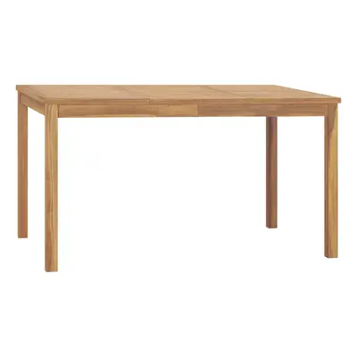 vidaXL tömör tíkfa kerti étkezőasztal 140 x 80 x 77 cm