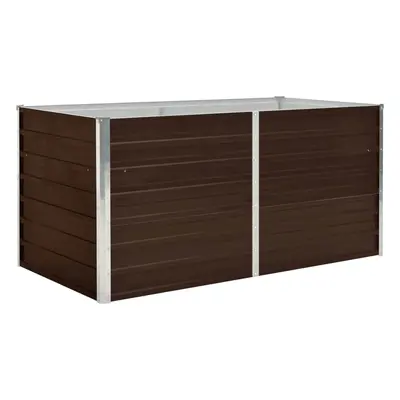 vidaXL barna kerti magaságyás horganyzott acélból 160 x 80 x 77 cm