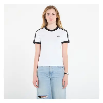 Póló adidas 3 Stripes Slim T-Shirt White/ Black S