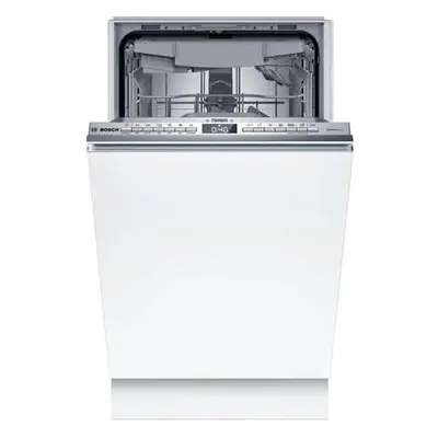 Bosch SPV4HMX10E Beépíthető mosogatógép, 10 teríték,9.5 L,6 prog.,44 dB,E,Felső evőeszk.,45 cm,Digit.kijelző, Autom.ajtónyit.nél