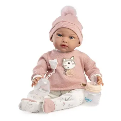 Guca 10301 ADA - terhelhető élethű baba baba puha textil testtel - 38 cm