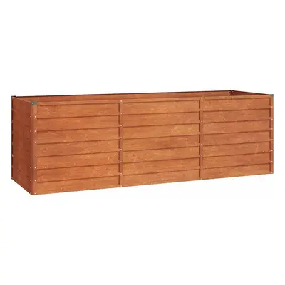 vidaXL rozsda színű corten acél kerti magaságyás 240 x 80 x 77 cm