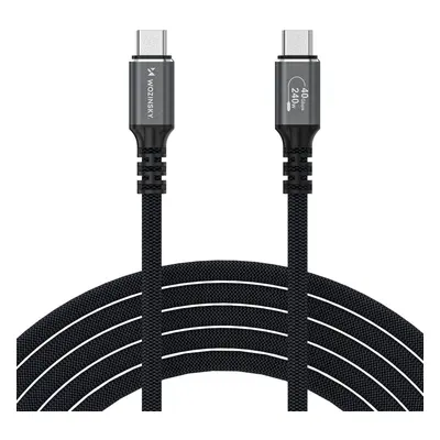 Wozinsky kábel WPS-UY415S Usb-c Thunderbolt 4 240W 1,5m 4K fekete