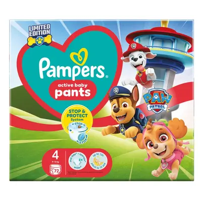 Pampers Pants Bugyipelenka 9-15kg Maxi 4 (72db) Paw Patrol