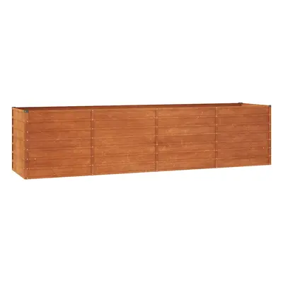 vidaXL rozsda színű corten acél kerti magaságyás 320 x 80 x 77 cm