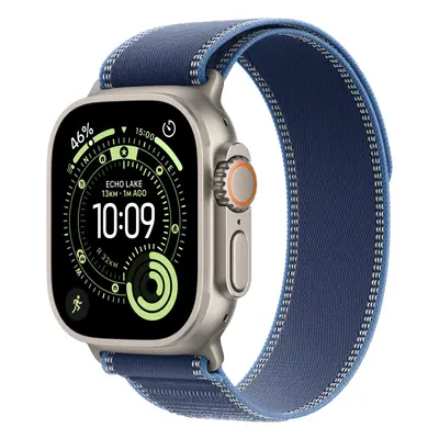 Apple Watch Ultra 3 49mm Natúr titán tok Kék/élénkkék terep pánttal - M/L