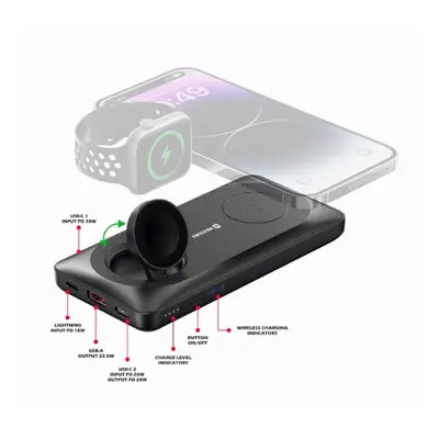 SWISSTEN POWER BANK 10000 mAh 2in1 PRO APPLE WATCH A MAGSAFE