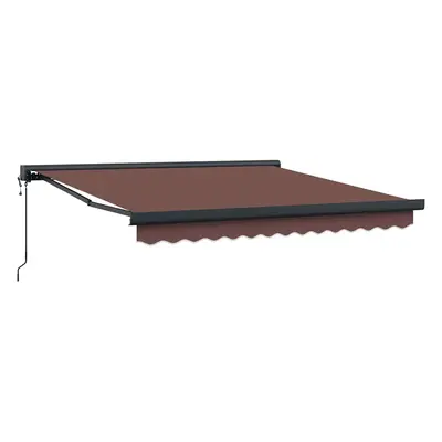 vidaXL barna automata kihúzható napellenző 300x250 cm