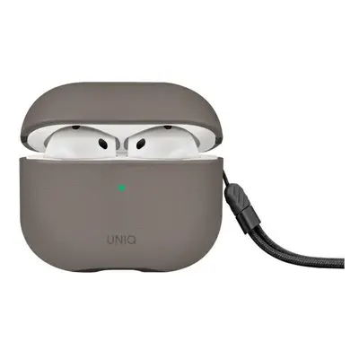 Uniq Lyden Apple AirPods 4 műbőr tok, szürke